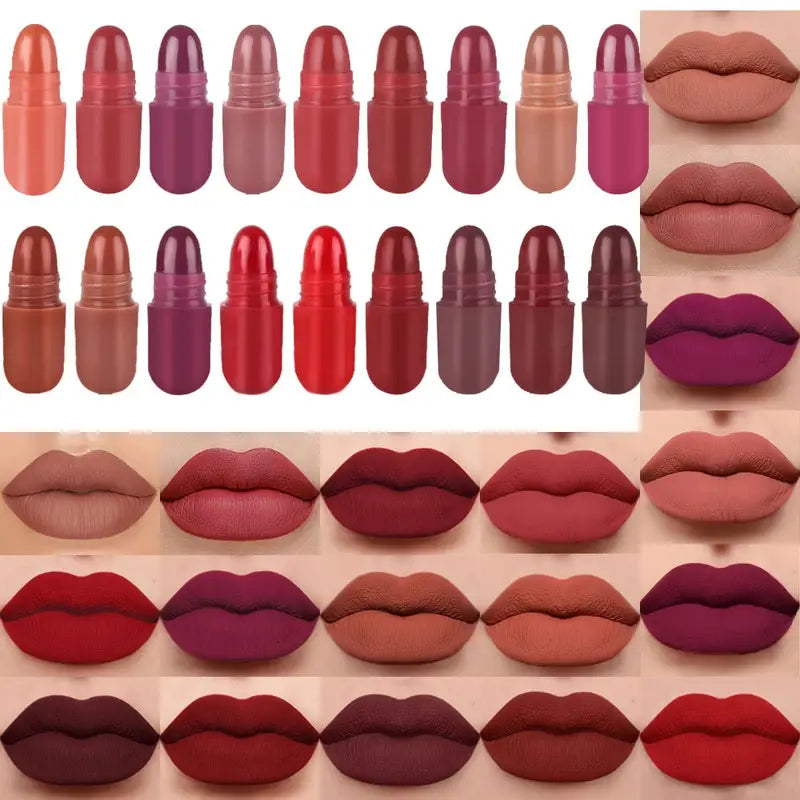 Velvet Matte Mini Lipstick Collection – 18 Shades