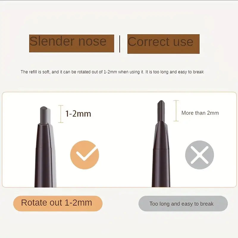 Dual-Ended Triangular Tip Brow Pencil