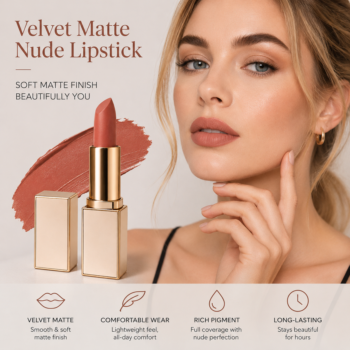 Velvet Matte Nude Lipstick