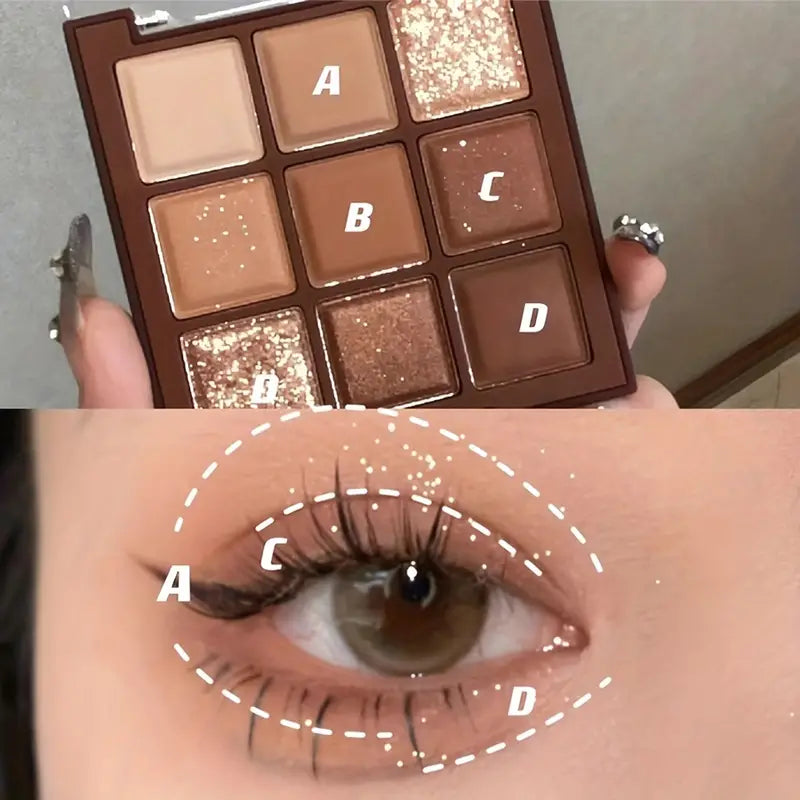 9-Shade Earthy Neutral Eyeshadow Palette
